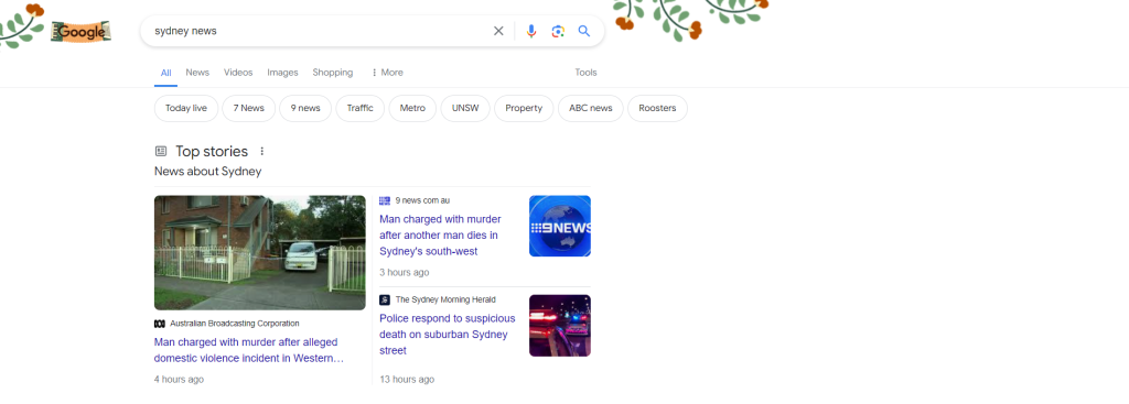 example of news box on google serp